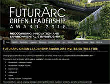 Tablet Screenshot of futurarcgreenleadershipaward.com